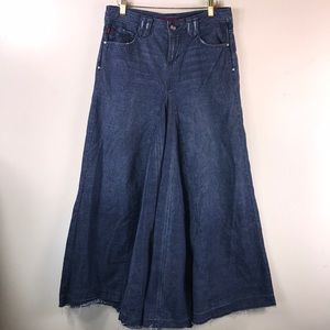 Fire denim full maxi skirt